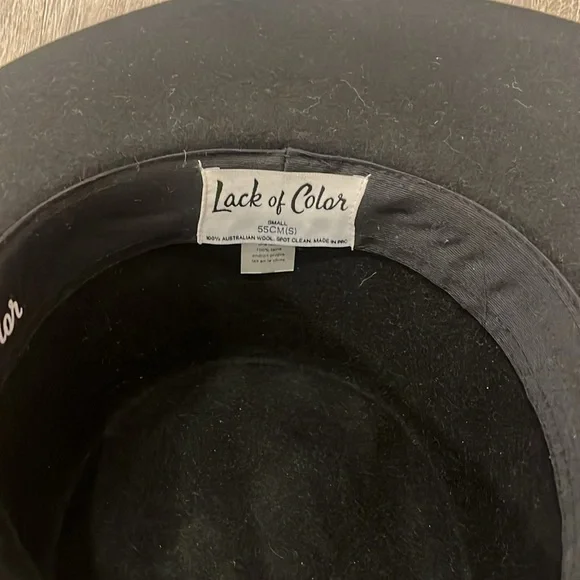 lack of color, black size small 55 CM 100% Australian wool hat - Picture 3 of 3